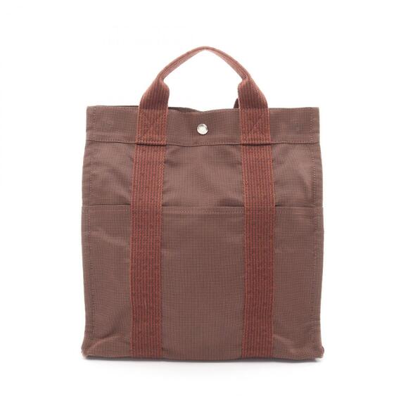 HERMES Handbags - Hermes Herline Ad MM Backpack/Handbag, Nylon Canvas, Men's/Women's, Brown, 10...